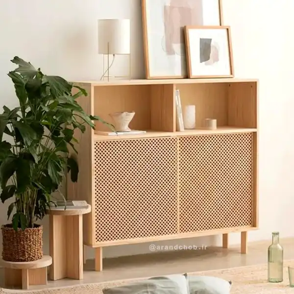مدل کنسول چوبی حصیری جدید