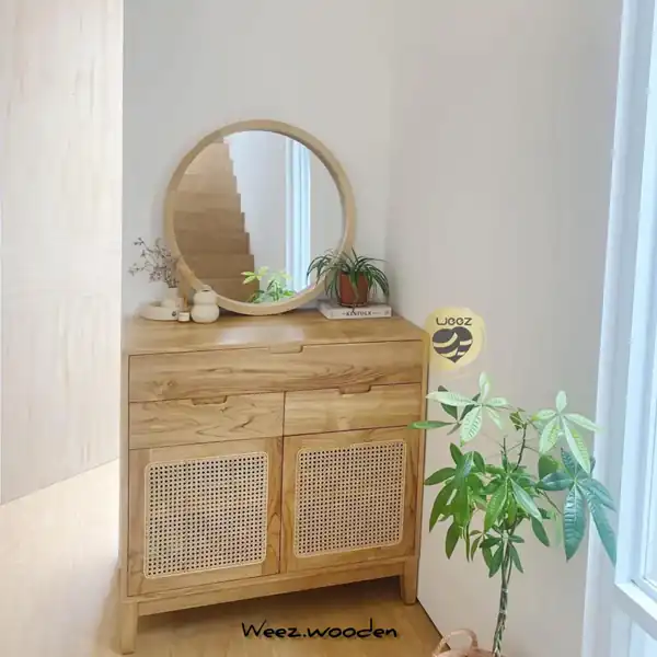 مدل کنسول چوبی حصیری جدید