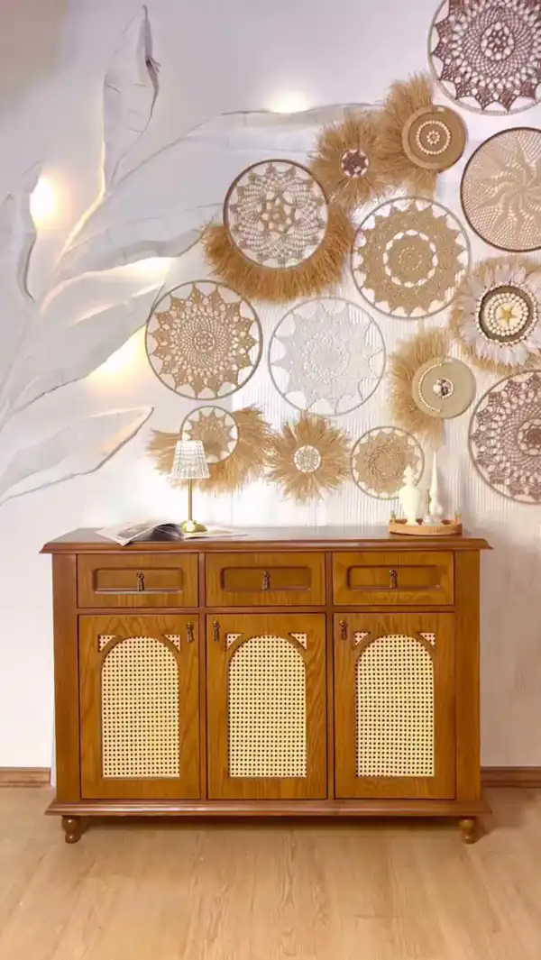 مدل کنسول چوبی حصیری جدید