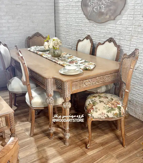 مدل میز غذاخوری چوبی