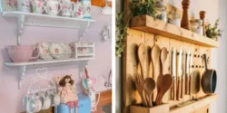 مدل شلف آشپزخانه دیواری با طرح های کاربردی و جدید