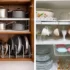 روش چیدمان داخل کابینت برای نظم دهی به ظروف و قابلمه