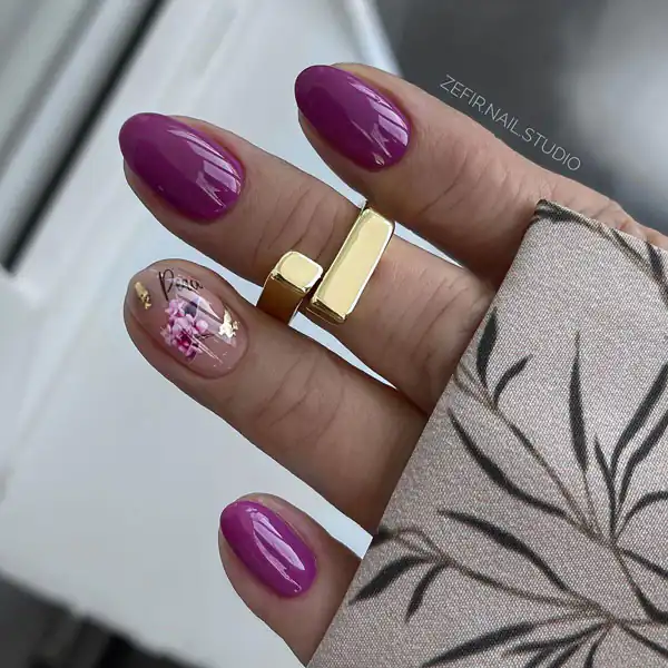 طرح ناخن ۲۰۲۶ بنفش