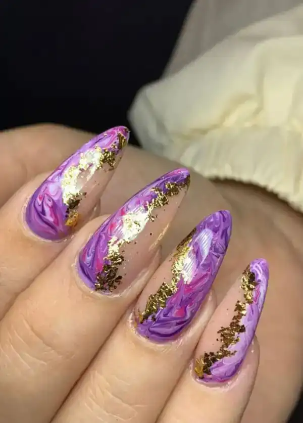 طرح ناخن ۲۰۲۶ بنفش