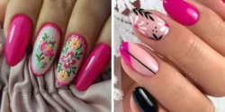 طرح ناخن صورتی ساده و ترکیبی برای خانوم های خوش سلیقه