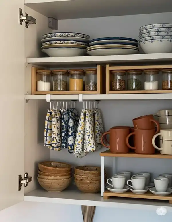 چیدمان داخل کابینت شیک