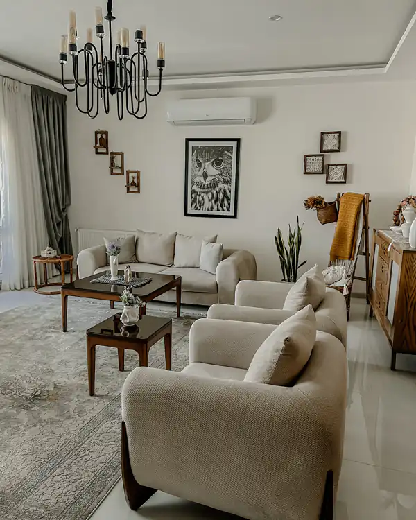 چیدمان مبل در پذیرایی