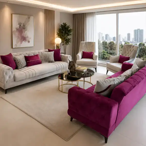 چیدمان مبل حال مستطیل