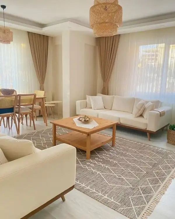 چیدمان مبل پذیرایی مربع