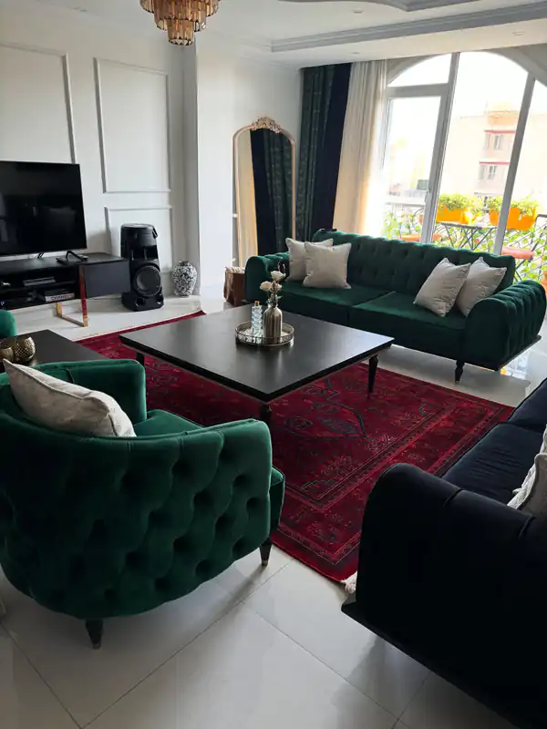 چیدمان مبل پذیرایی مربع