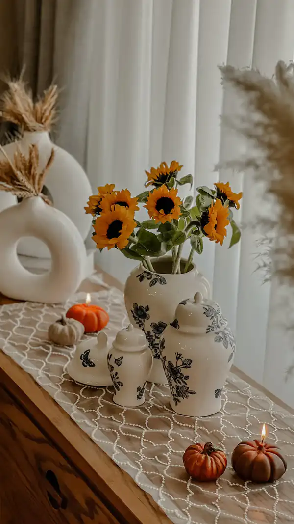 چیدمان روی کنسول پذیرایی