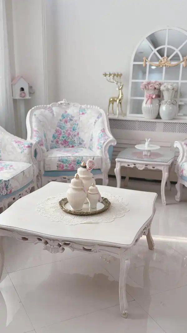 چیدمان روی میز جلو مبلی