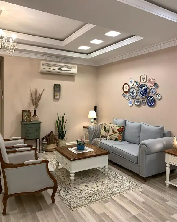 دکوراسیون پذیرایی مستطیل