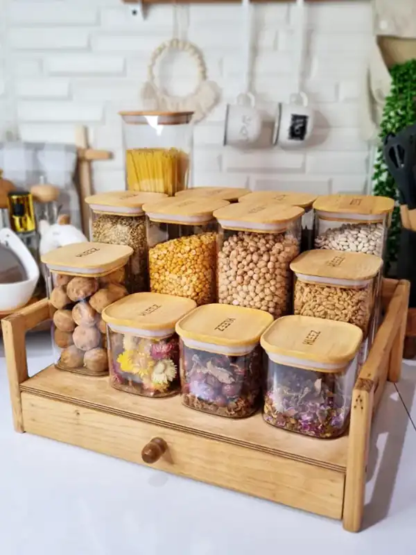 استند کنار گاز چوبی