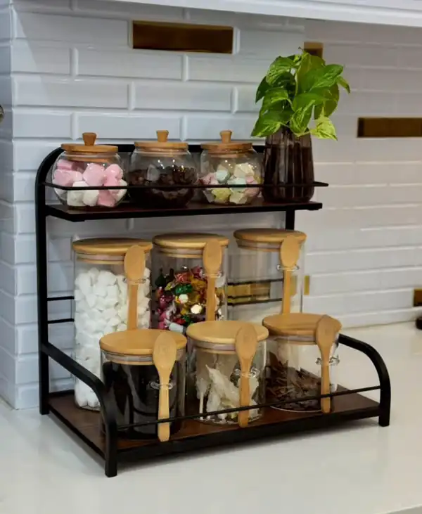 استند کنار گاز چوبی