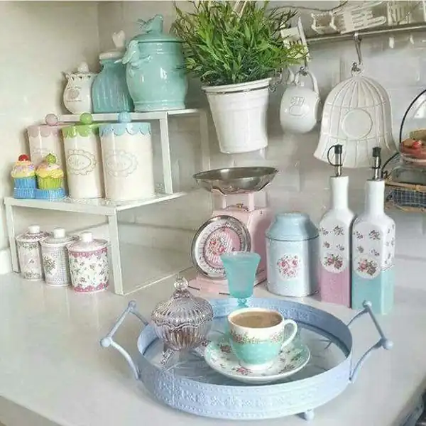 ایده برای تزیین روی کابینت