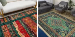 جدیدترین مدل فرش پذیرایی سبز و قرمز برای شیک پسندها