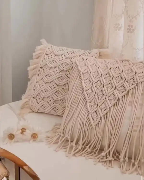 مدل کوسن مکرومه بافی