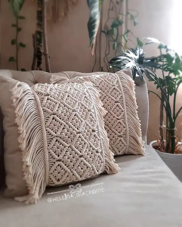 مدل کوسن مکرومه بافی
