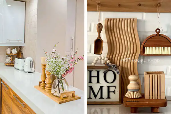 چیدمان روی کابینت آشپزخانه ایرانی تزیین روی کابینت آشپزخانه تزیین روی کابینت و یخچال روی صفحه کابینت چی بندازم نی نی سایت خلاقیت تزیین آشپزخانه چیدمان روی کابینت با وسایل چوبی