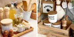 وسایل جذاب آشپزخانه برای نظم دادن و تزیین روی کابینت