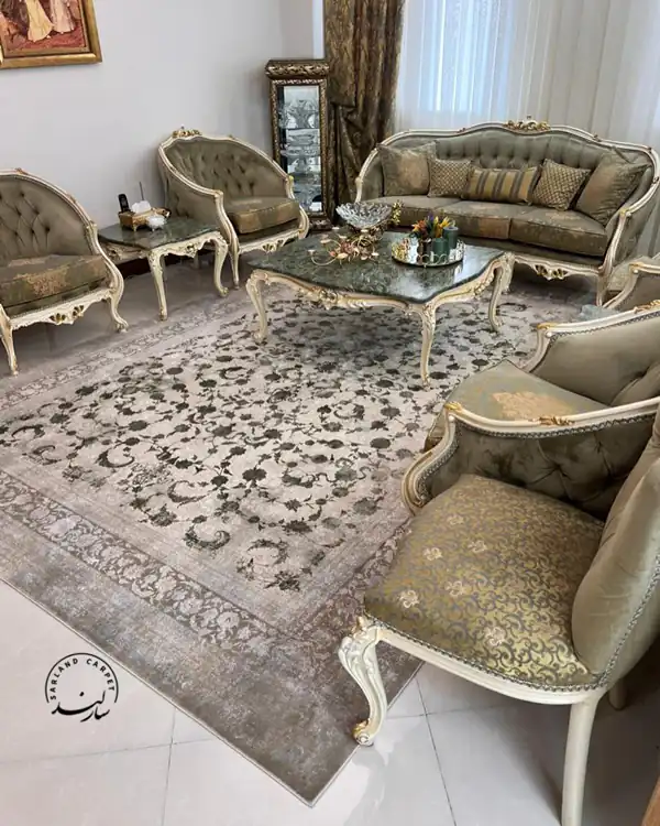 چیدمان مبل هفت نفره در فضای کوچک