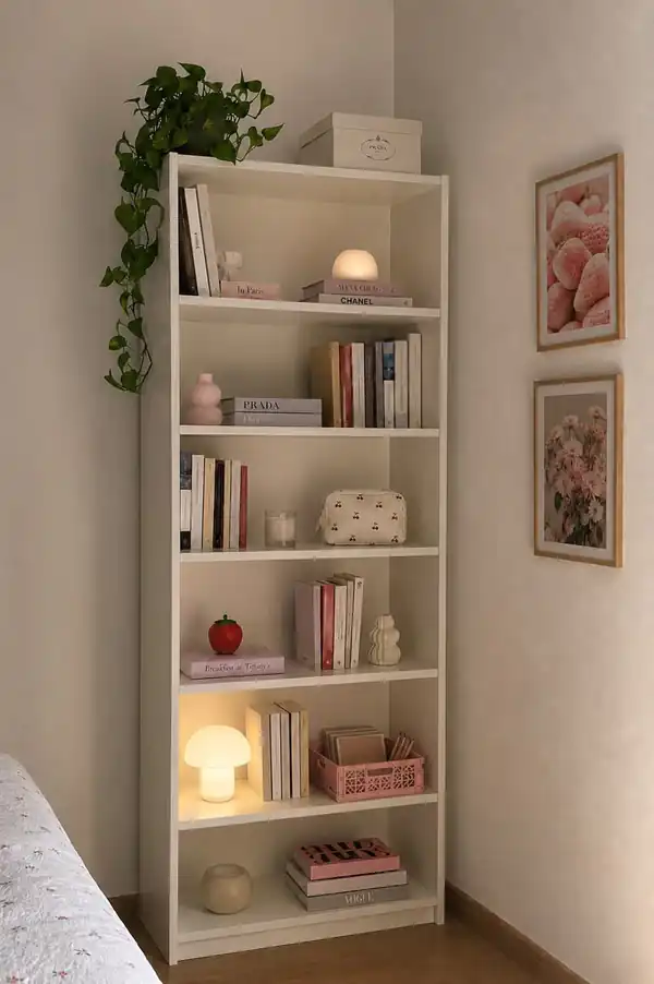چیدمان کتابخانه پینترستی