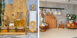دکور آشپزخانه با وسایل چوبی تزیینی و کاربردی