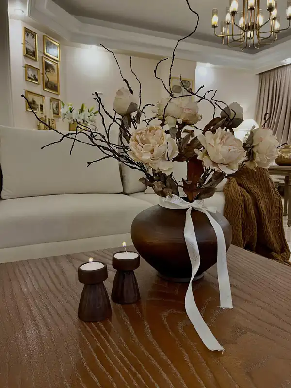 ایده برای چیدمان روی میز جلو مبلی