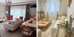 ایده برای دکوراسیون پذیرایی مدرن با مبلمان و میز ناهارخوری