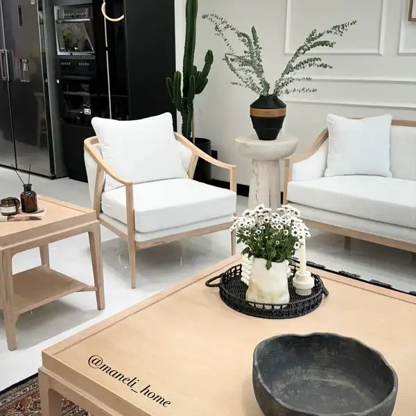 ایده چیدمان میز جلو مبلی