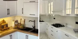 مدل آشپزخانه سفید با طراحی شیک و باکلاس