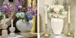 مدل چیدمان روی کنسول چوبی برای دکوراسیون مدرن و خاص