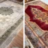 مدل فرش جدید لاکچری برای مبلمان کرم و طوسی رنگ