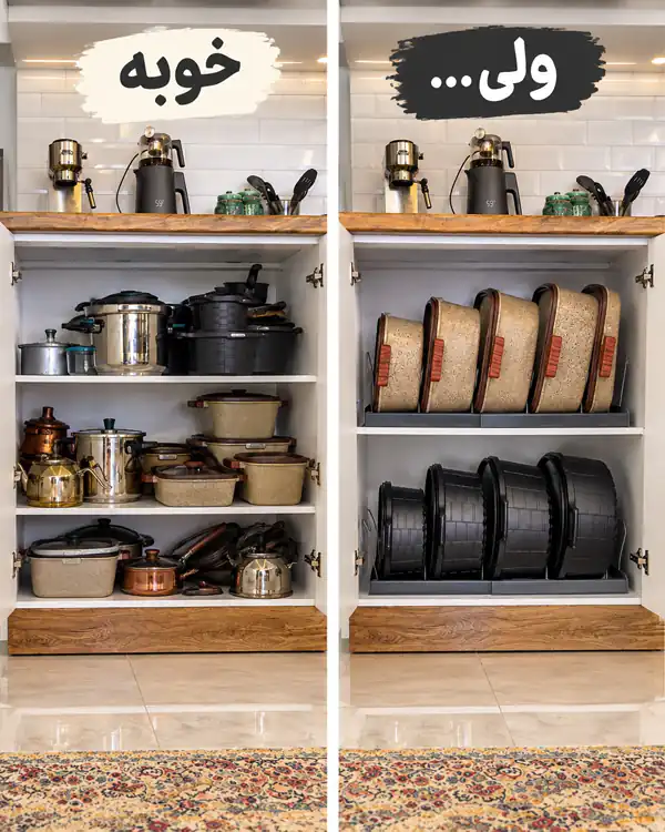 مدل های چیدمان داخل کابینت