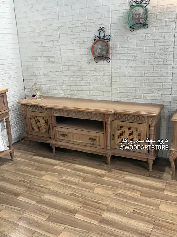 مدل میز تلویزیون چوبی ساده