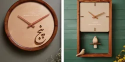 مدل ساعت با چوب برای دکوراسیون مدرن و شیک خانه