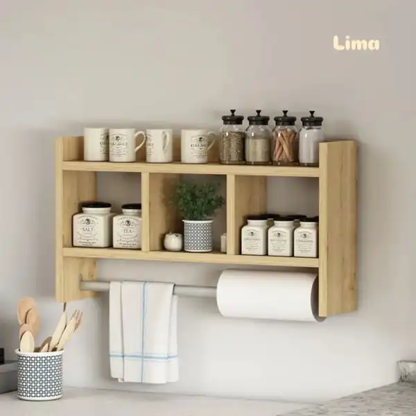 مدل شلف چوبی آشپزخانه