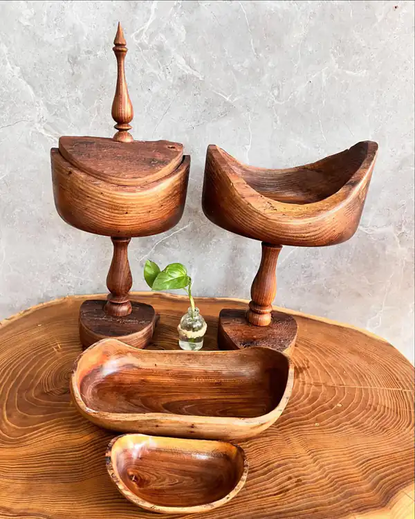 مدل ظرف چوبی دفرمه