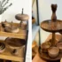 مدل ظرف چوبی جدید و ساده برای میز پذیرایی از مهمان