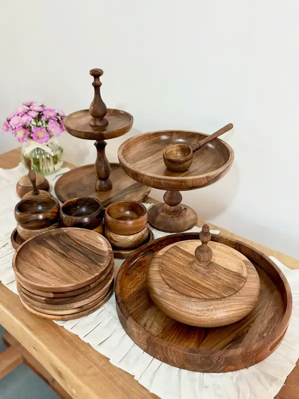 مدل ظرف چوبی پذیرایی