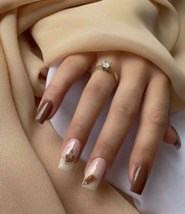 طرح ناخن پاییزی