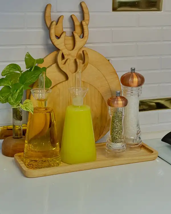 وسایل آشپزخانه چوبی برای روی کابینت
