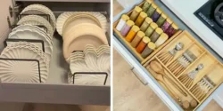 بهترین ایده چیدمان کشو کابینت برای فضای کوچک و کم جا