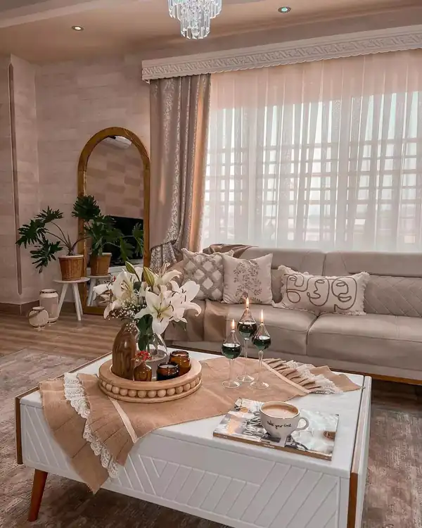 بهترین ایده چیدمان میز جلو مبلی