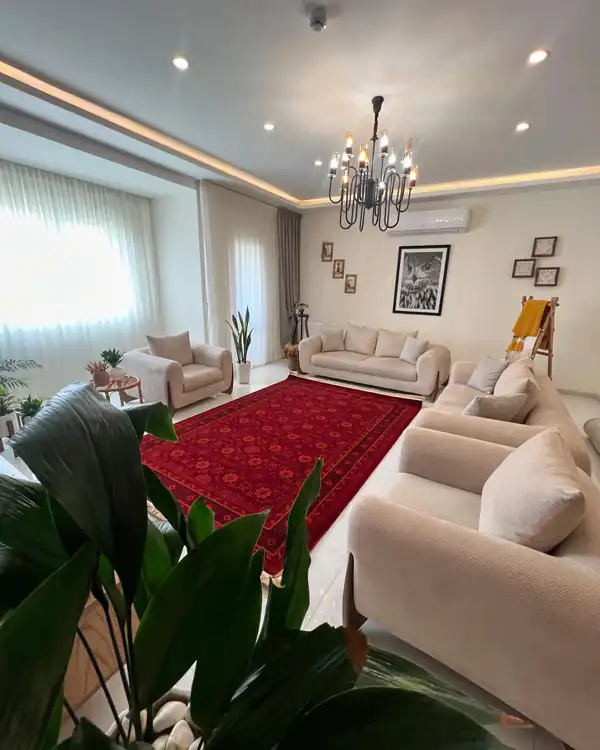 چیدمان مبل برای پذیرایی مستطیل شکل