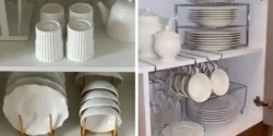 ایده برای چیدن داخل کابینت برای داشتن فضایی مرتب