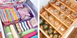 ایده چیدمان کشو کابینت دستمال ها و ادویه جات