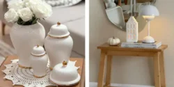 ایده چیدمان روی میز عسلی با وسایل دکوری شیک