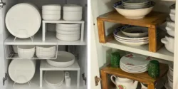 مدل چیدمان داخل کابینت بشقاب و ظروف برای ایده گرفتن